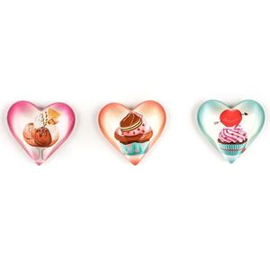 Sada 3 magnetiek Hearts Mix vyobraziť