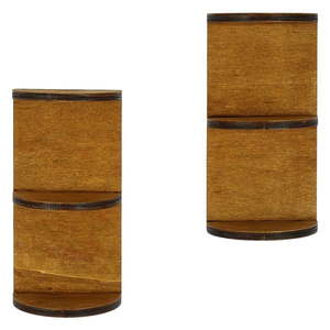 Poschodová polica v prírodnej farbe v súprave 2 ks 15 cm Pillar – Kalune Design vyobraziť