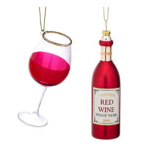Sklenené vianočné ozdoby v súprave 2 ks Red Wine – Sass & Belle vyobraziť