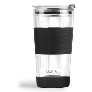 Čierny termo hrnček 600 ml Fuori – Vialli Design vyobraziť