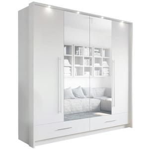 Skriňa Toledo 209 cm biela/zrkadlo vyobraziť