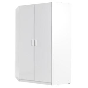 Rohová skriňa 117 cm biela lesklá/biela alpská Snow 06 vyobraziť