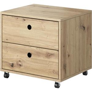 Skrinka na kolieskach Kuki dub artisan/platina šedá vyobraziť