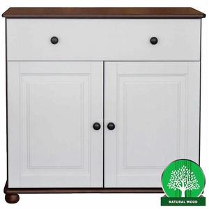 Komoda Nr 41 -2D+1S/90X86X40 hnedý/biela fil vyobraziť
