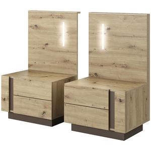 Nočné stolíky s osvetlením Arco dub artisan/grafit vyobraziť