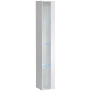Závesná skrinka Switch Sklo WW1 Biely + LED vyobraziť