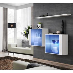 Komoda+Polička Switch Sb III Led Biely vyobraziť