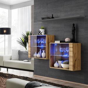 Komoda+Polička Switch Sb III Led Wotan/Grafit vyobraziť