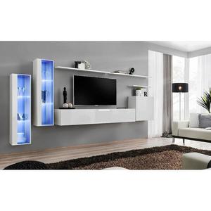 Obývacia stena Switch Sklo +LED XI Biely vyobraziť