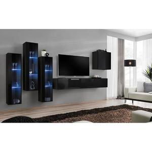 Obývacia stena Switch Sklo +LED XIII čierna vyobraziť