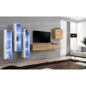 Obývacia stena Switch Sklo +LED XIII Biely vyobraziť