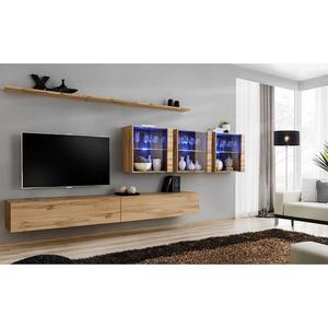 Obývacia stena Switch XVII Sklo +LED Wotan vyobraziť