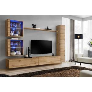 Obývacia stena Switch XVIII Sklo +LED Wotan vyobraziť