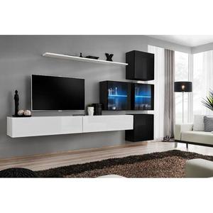 Obývacia stena Switch XIX Sklo +LED Biely/čierna vyobraziť