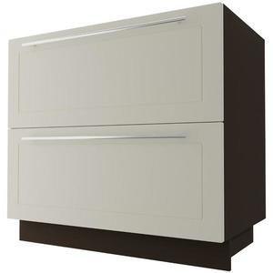 Kuchynská skrinka D2M/90 Quantum vanilla mat/lava vyobraziť