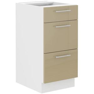 Kuchynská skrinka Lara 40d 3s Bb Mdf Cappucino lesk vyobraziť