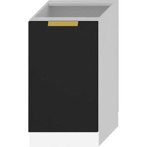 Kuchynská skrinka Denis d45 pl čierna mat/biela vyobraziť