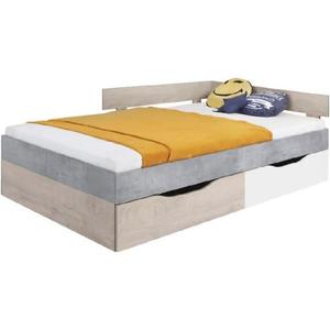 Posteľ Sigma betón/biela/dub 124 SI16 vyobraziť
