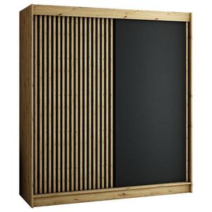 Skriňa Lamelo 200 Dub Artisan/čierna vyobraziť