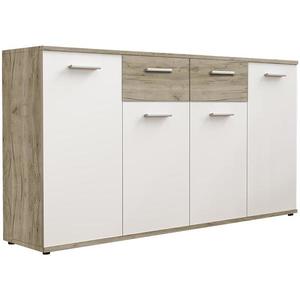 Komoda Jacky 3 Biely/Country Grey vyobraziť