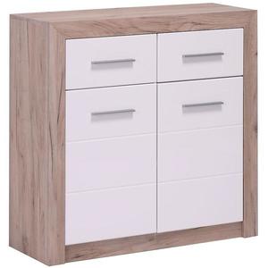 Komoda Astor 2d2s Dub Šedá/Biely Lesk 11008635 vyobraziť