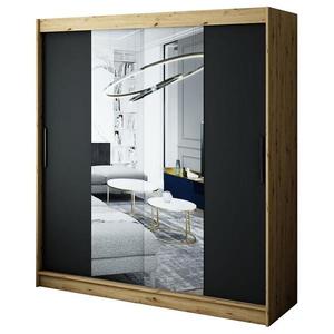 Skriňa Halifax T1 200 Dub Artisan/čierna/Zrkadlo vyobraziť