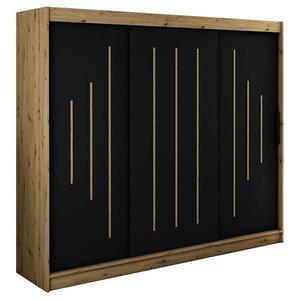 Skriňa Halifax Y 250 Dub Artisan/čierna vyobraziť