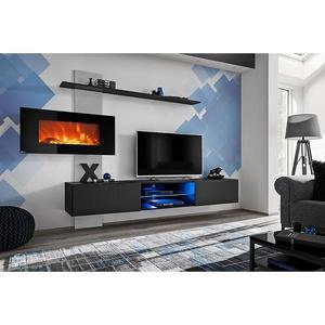 Obývacia stena Flame E + elektrický krb vyobraziť