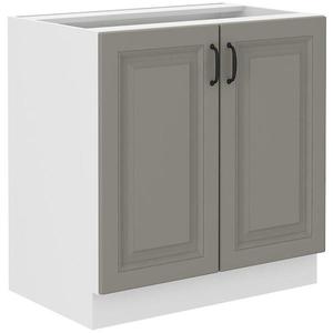 Kuchynská skrinka Stilo claygrey/biely 80d 2f bb vyobraziť