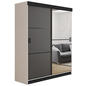 Skriňa Retro 138 2L Biely / Dvierka grafit vyobraziť