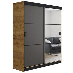 Skriňa Retro 138 3L craft / Dvierka grafit vyobraziť