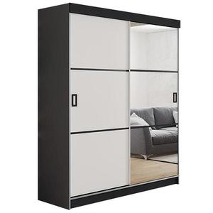 Skriňa Retro 138 3L grafit/ Dvierka biely vyobraziť