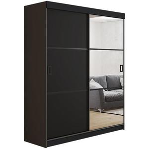 Skriňa Retro 138 3L grafit/ Dvierka čierna vyobraziť