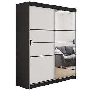 Skriňa Retro 138 4L grafit/ Dvierka biely vyobraziť
