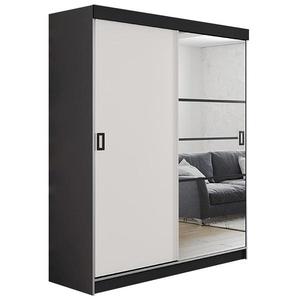 Skriňa Retro 138 6L grafit/ Dvierka biely vyobraziť