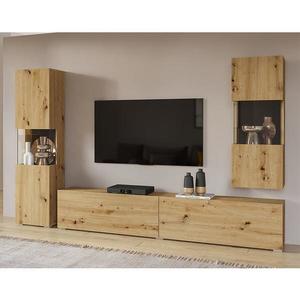 Obývacia stena veľká Ava 10 artisan/čierna vyobraziť