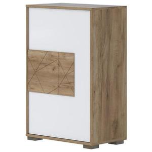 Komoda Stela Cpl1 lakovaná Tobacco Oak/Crystal White vyobraziť