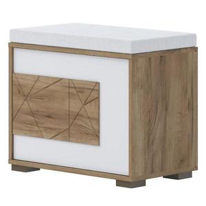 Skrinka na topánky Stela K1 lakovaná Tobacco Oak/Crystal White vyobraziť