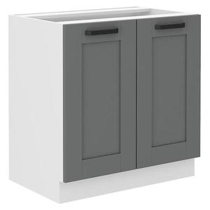 Kuchynská skrinka Luna dustgrey/biela 80D 2F BB vyobraziť