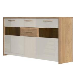 Komoda Gala K172-3KS2F/GL lakované pacific walnut/beige vyobraziť