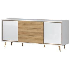 Komoda VidaK23 lakované pacific walnut/crystal white vyobraziť