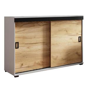 Komoda Retro 120 Biely/Craft + Čierna Rukoväte vyobraziť