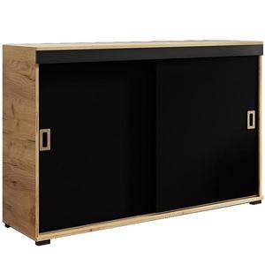 Komoda Retro 140 Craft/Čierna + Craft Rukoväte vyobraziť