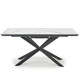 Rozkladací stôl Diesel 160/200x90cm Biely Marmur/Tmavé Popolavý/Čierna vyobraziť