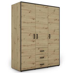 Skriňa Capannoli 3s 3d dub artisan/čierna vyobraziť