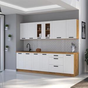 Kuchynská linka Luna biela mat/artisan 260 bez dosku vyobraziť