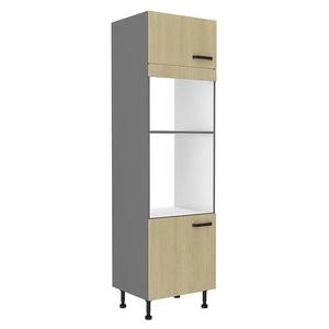 Kuchynská skrinka SCANDI jedľa/antracitová 60dpm-215 2f vyobraziť
