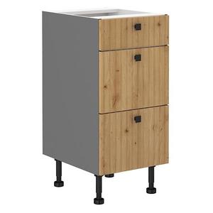 Kuchynská skrinka AVA dub artisan/antracitová 40d 3s bb vyobraziť