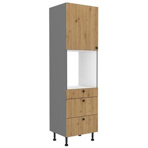 Kuchynská skrinka AVA dub artisan/antracitová 60dps-215 1f 3s vyobraziť