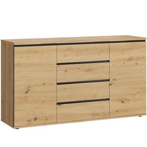 Komoda Naxos 2d4s dub artisan/dub artisan čierna mat vyobraziť